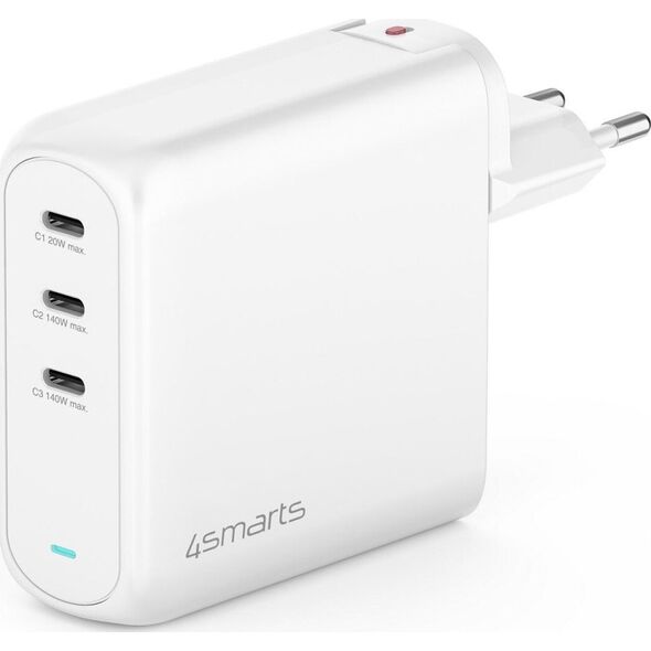 Ładowarka 4smarts 4smarts Ladegerät GaN Flex Pro 140W 3 USB-C, weiß