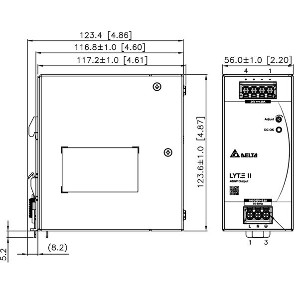 Delta ZASILACZ IMPULSOWY DRL-24V480W-1EN Delta Electronics