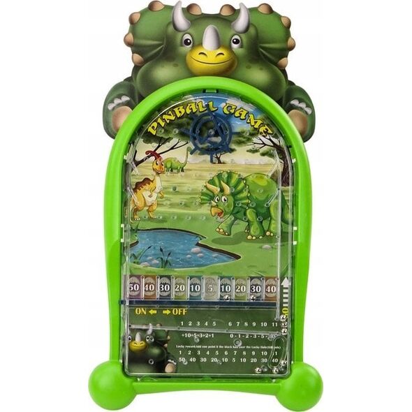 LeanToys Gra Zręcznościowa Pinball Dinozaury Stojak Zielony