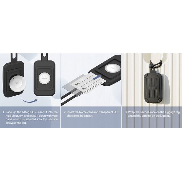 MiLi MILI MITAG PLUS LUGGAGE TAG BLACK (CZARNY)