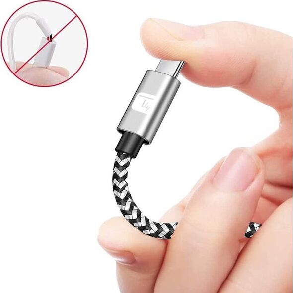 Kabel USB 2.0 Typ-C USB-C 1m 3A Szybkie Ładowanie w Oplocie