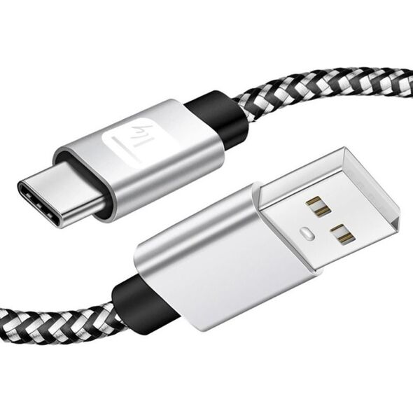 Kabel USB 2.0 Typ-C na Typ-A 1m 3A Szybkie Ładowanie w Oplocie