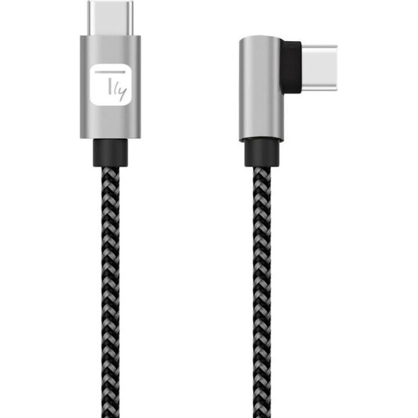 Techly Kabel USB 2.0 Typ-C USB-C Kątowy 1m 3A do Szybkiego Ładowania