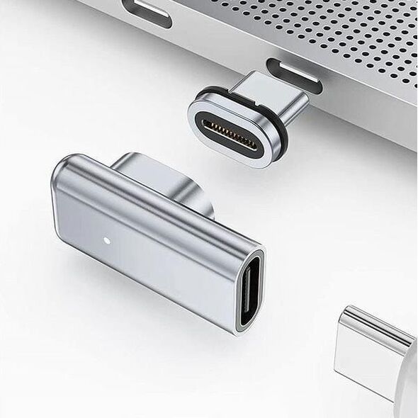 Beline Adapter magnetyczny USB-C 100W     srebrny/silver DAC BLNAM01