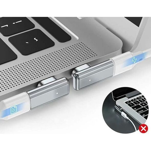 Beline Adapter magnetyczny USB-C 100W     srebrny/silver DAC BLNAM01