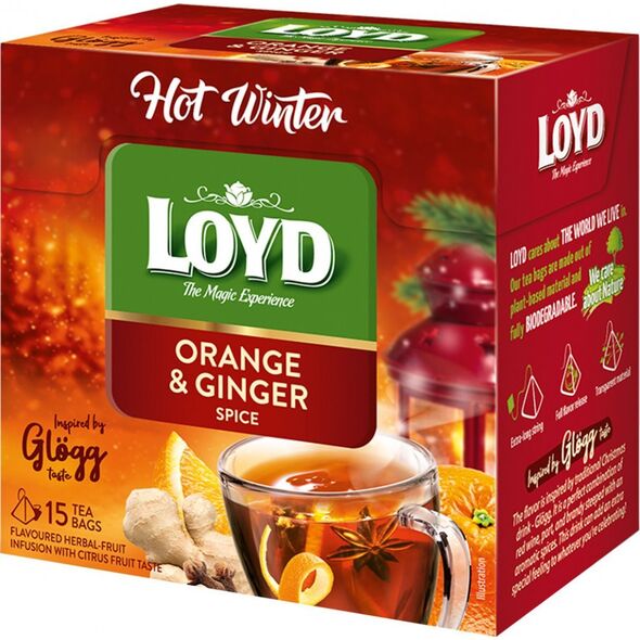 LOYD Herbata Loyd Hot Winter pomarańcz imbir piramidki 15tb