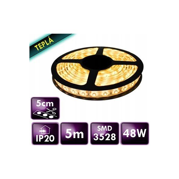 Taśma LED ECOLIGHT2 Eco Light EC79354 taśma LED 48W 9.6W/M LED 5M 3000K 600lm biała