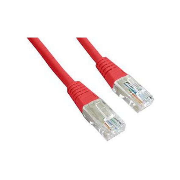 Gembird patch cord RJ45, kat. 5e, UTP, 0.5m, czerwony (PP12-0.5M/R)