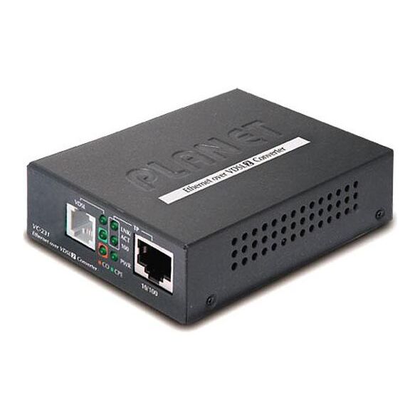 Konwerter światłowodowy Planet VDSL2 1xRJ-11, 1xRJ-45, 30A (VC-231)