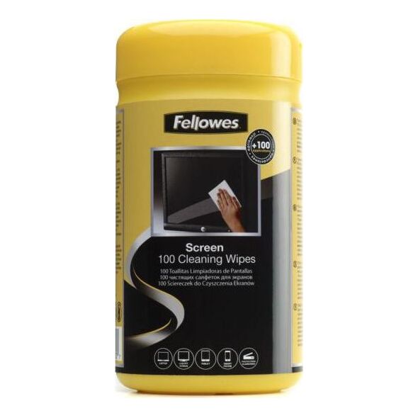 Fellowes Chusteczki nawilżane do czyszczenia ekranów 100 szt. (9970330)