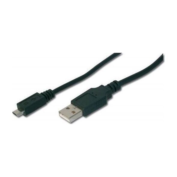 Kabel USB Digitus USB-A - microUSB 1.8 m Czarny (AK300110018S)