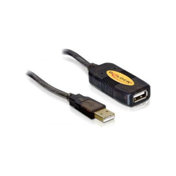 Kabel USB Delock USB-A - USB-A 10 m Czarny (82446)