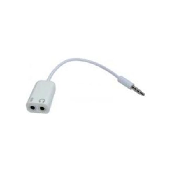 Kabel Sandberg Jack 3.5mm - Jack 3.5mm x2 0.1m biały (50859)