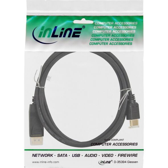 Kabel InLine DisplayPort - HDMI 1m czarny (17181)
