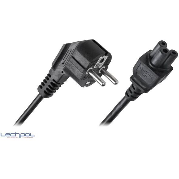 Kabel zasilający do laptopów koniczynka 1,8m KPO3800