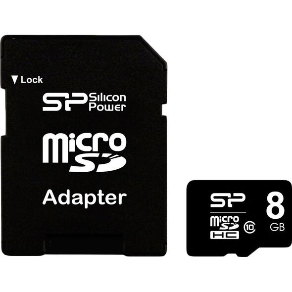 Karta Silicon Power MicroSDHC 8 GB Class 10  (SP008GBSTH010V10-SP)