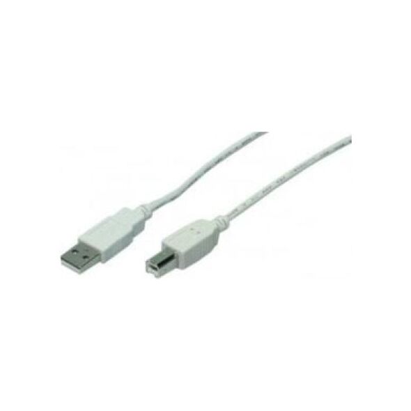 Kabel USB LogiLink USB-A - USB-B 2 m Biały (CU0007)