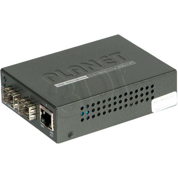 Konwerter światłowodowy Planet 2xSFP - 1xRJ45 (GT-1205A)