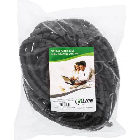 InLine Opaska na kable, 18mm x 10m, Czarny (59946P)