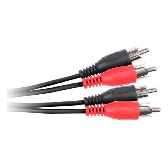 Kabel RCA (Cinch) x2 - RCA (Cinch) x2 10m czarny (KPO2610-10)