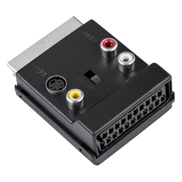 Adapter AV LechPol Euro - Euro czarny (ZLA0350)