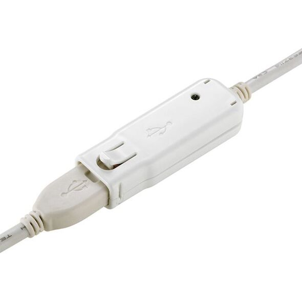 Kabel USB Roline USB-A - 12 m Biały (12.04.1086)