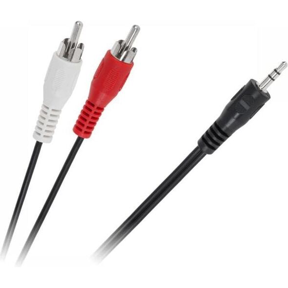 Kabel Jack 3.5mm - RCA (Cinch) x2 15m czarny (KPO2747-15)