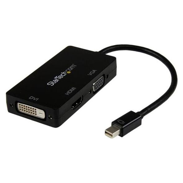 Adapter AV StarTech DisplayPort Mini - HDMI - D-Sub (VGA) - DVI-D czarny (MDP2VGDVHD)