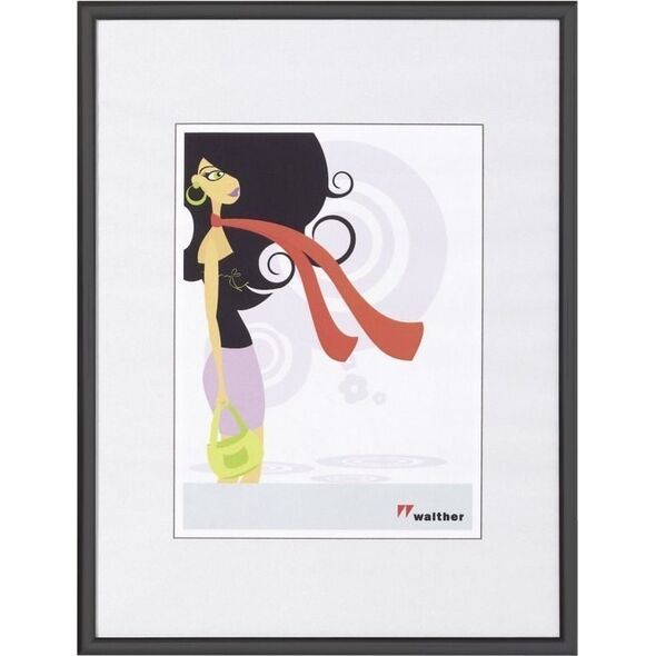 Ramka Walther New Lifestyle, 21x29,7, A4, plastikowa, czarna (KV130B)