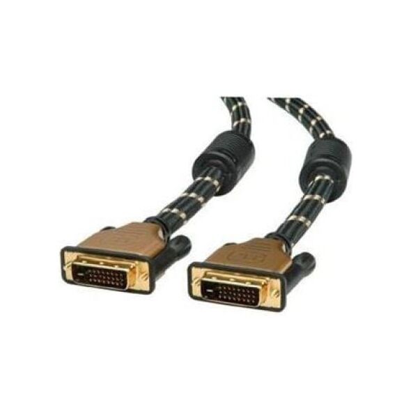 Kabel Roline 2m czarny złoty (11.04.5512)