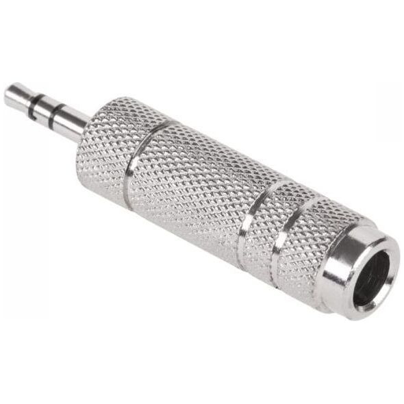 Adapter AV Jack 3.5mm - Jack 6.3mm srebrny (ZLA0322)