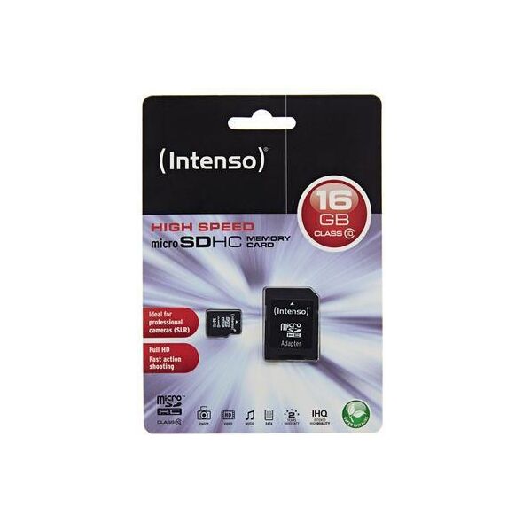 Karta Intenso MicroSDHC 16 GB Class 10  (3413470)