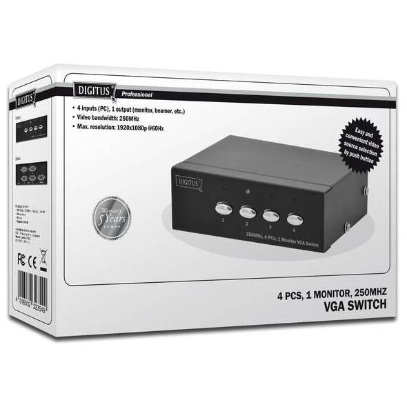 Digitus DS-45100-1, 4x VGA, 1920x1080
