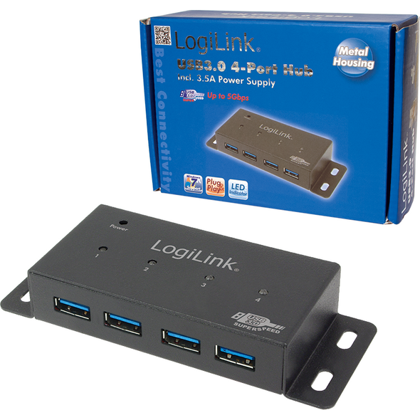 HUB USB LogiLink 4x USB-A 3.0 (UA0149)