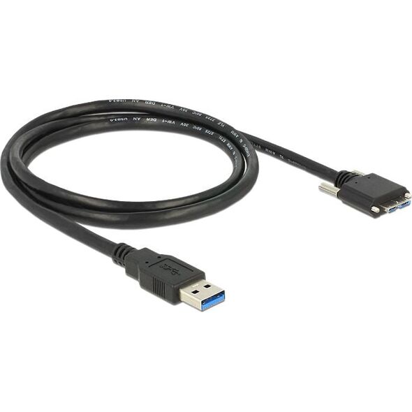 Kabel USB Delock USB-A - 1 m Czarny (83597)