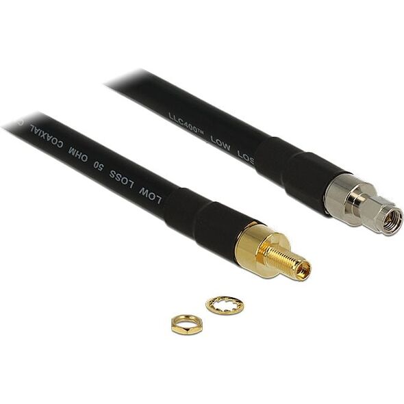 Kabel Delock Antenowy 0.4m czarny (13004)