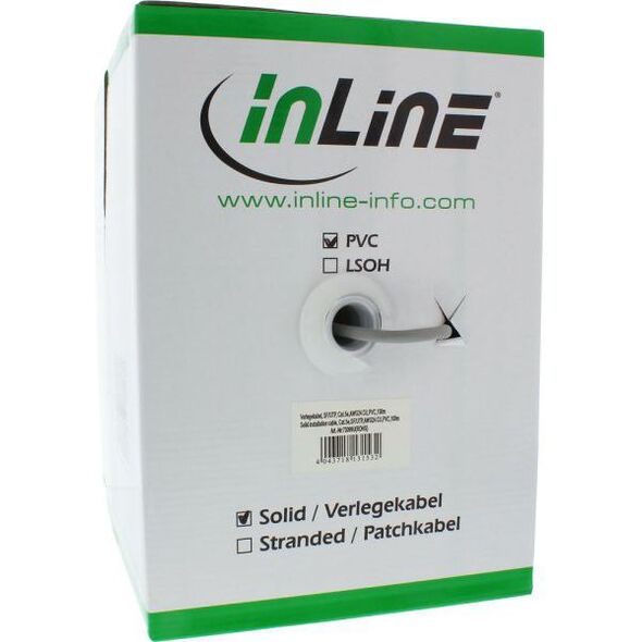 InLine Wytrzymały kabel instalacyjny SF/UTP, Cat.5e, AWG24, CU, halogen free, 300m (73300U)