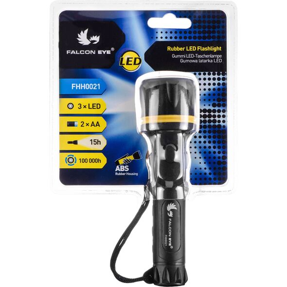 Latarka Falcon Eye Gumowa, bateryjna, ręczna LED (FHH0021)