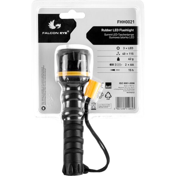 Latarka Falcon Eye Gumowa, bateryjna, ręczna LED (FHH0021)