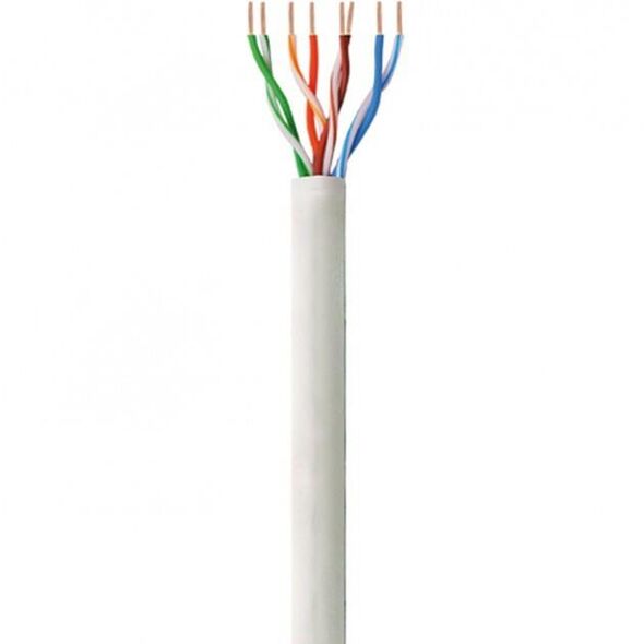 Techly Kabel instalacyjny Cat5e, UTP 4x2, drut, CCA, 305m, szary (303591)