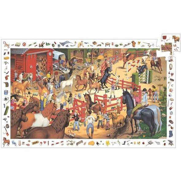 Djeco Puzzle z plakatem - Konie - 145584