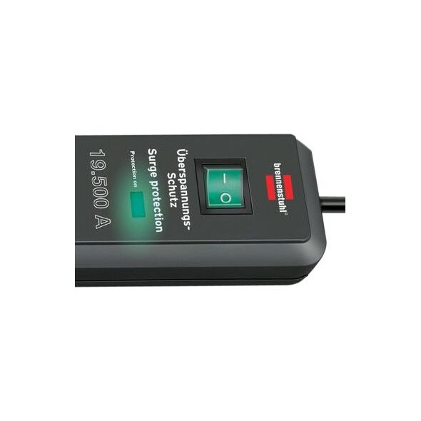 Listwa zasilająca Brennenstuhl Secure-Tec przeciwprzepięciowa 6 gniazd 3 m czarna (1159540366)