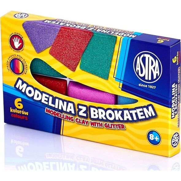 Astra Modelina z brokatem 6 kolorów (136811)
