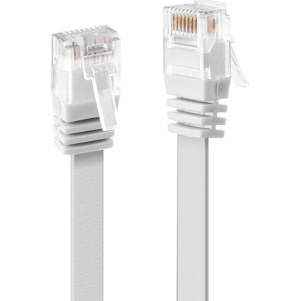 Lindy LINDY Cat.6 flat cable Patchcable white, 0,3m without shielding - 47500