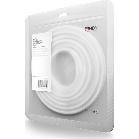 Lindy LINDY Cat.6 flat cable Patchcable white, 0,3m without shielding - 47500