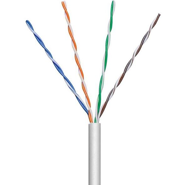 Techly Kabel instalacyjny U/UTP, Cat5e, linka, 305m, szary (025640)