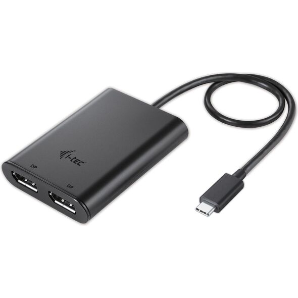 Stacja/replikator I-TEC USB-C - DisplayPort x2 Czarny  (C31DUAL4KDP)