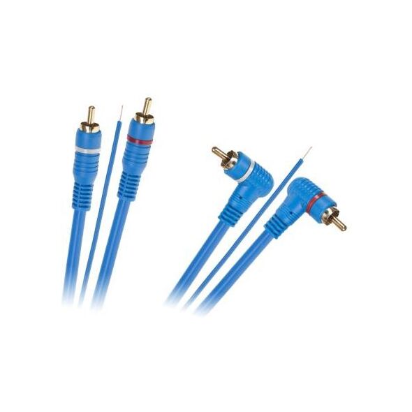 Kabel RCA (Cinch) x2 - RCA (Cinch) x2 5m niebieski (KPO2668-5)
