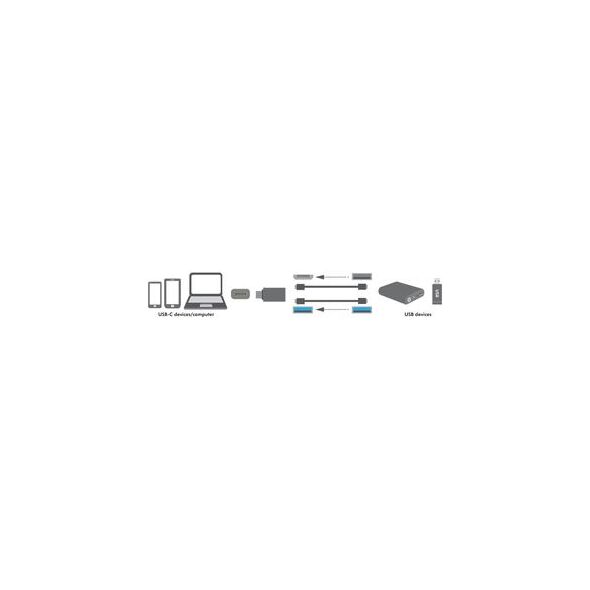 Adapter USB LogiLink USB-C - USB Srebrny  (AU0042)