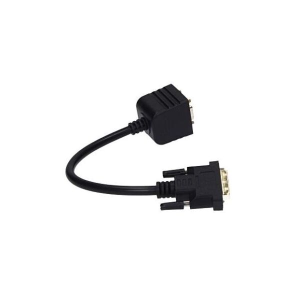 Gembird pasywny adapter/splitter DVI męski do 2x VGA żeński, 0.3m, czarny (A-DVI-2VGA-01)